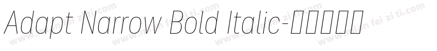 Adapt Narrow Bold Italic字体转换
